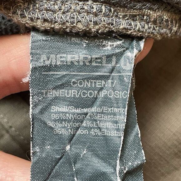 Merrell Shorts Women Size 14 Lightweight Outdoor Khaki Nylon Hiking Ripstop - Picture 3 of 8